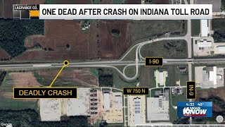 Woman dies in crash on Indiana Toll Road in LaGrange County