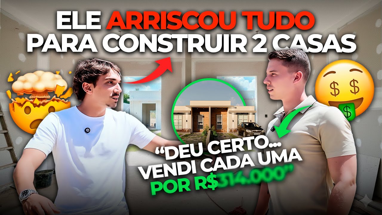 ELE CONSTRUIU 2 CASAS GEMINADAS E VENDEU EM FASE DE OBRA | Casas Gemindas: Passo a Passo