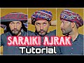 How to tie sindhi ajrak on head  ajrak tutorial  saraiki ajrak  romal badny ka tariqa 