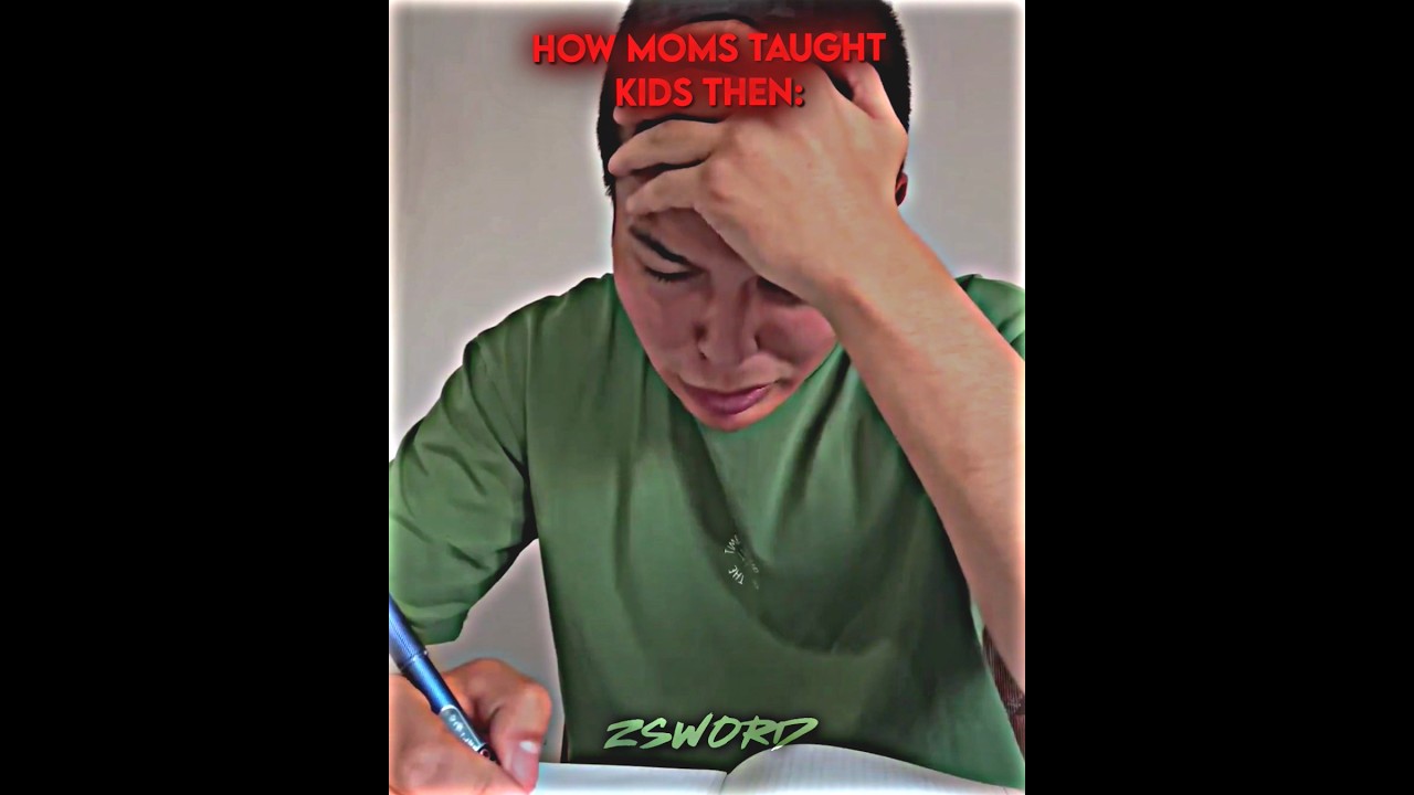 How Mom's Teach Kids now or then... 