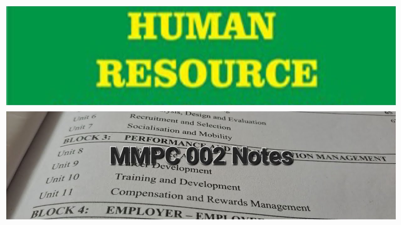MMPC 002 | Human Resource management hand written important questions ...