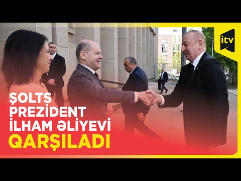 Almaniya Kansleri Olaf Şolts Prezident İlham Əliyevi belə qarşıladı