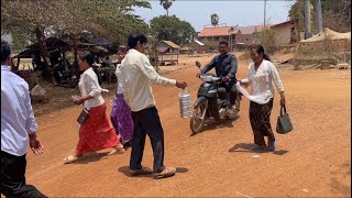 Going To Wat Thnal Ondeth in Kompong Chhnang Province , Cambodia on Khmer New Year 2024