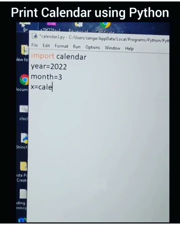 Print calendar using python #technology #tech #technicalguruji # ...