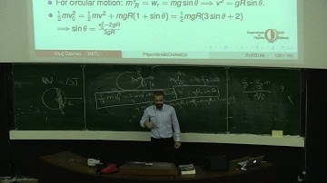 Mechanics I - Week 7 - Day 2 - Lecture 2 - Prof. Dr. Altuğ Özpineci