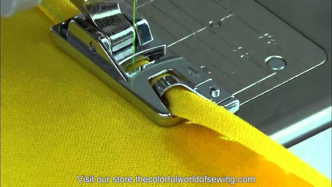 Industrial Sewing Machine Presser Foot, Hemmer Attachment Folder, Hem  Curler Installed On Needle Plate, Pull Tube, Crimping