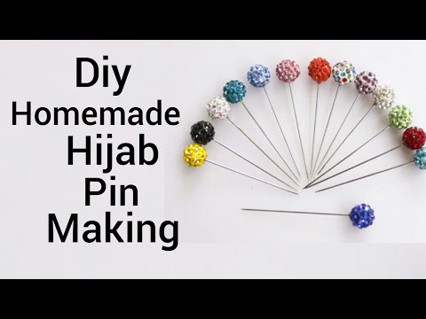 How to make hijab pin at home, Diy hijab pin, clay hijab pins, diy jewelry