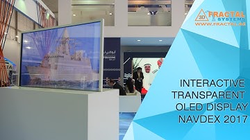 Interactive Transparent OLED Display - NAVDEX 2017 ( ADSB )