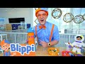🌕Blippi's Rocket Crafts!🚀 | Blippi | Moonbug Kids - Space Cartoons for Kids