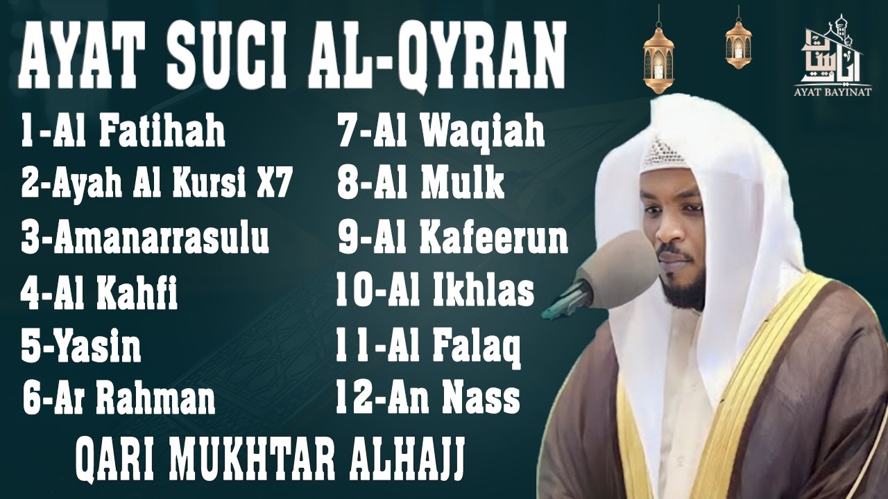Alquran Dengan Suara Yang Sangat Indah  Alfatiha, Alkahfi,Yasin,Alwaqia, Arrahman,Almulk Almoeathat