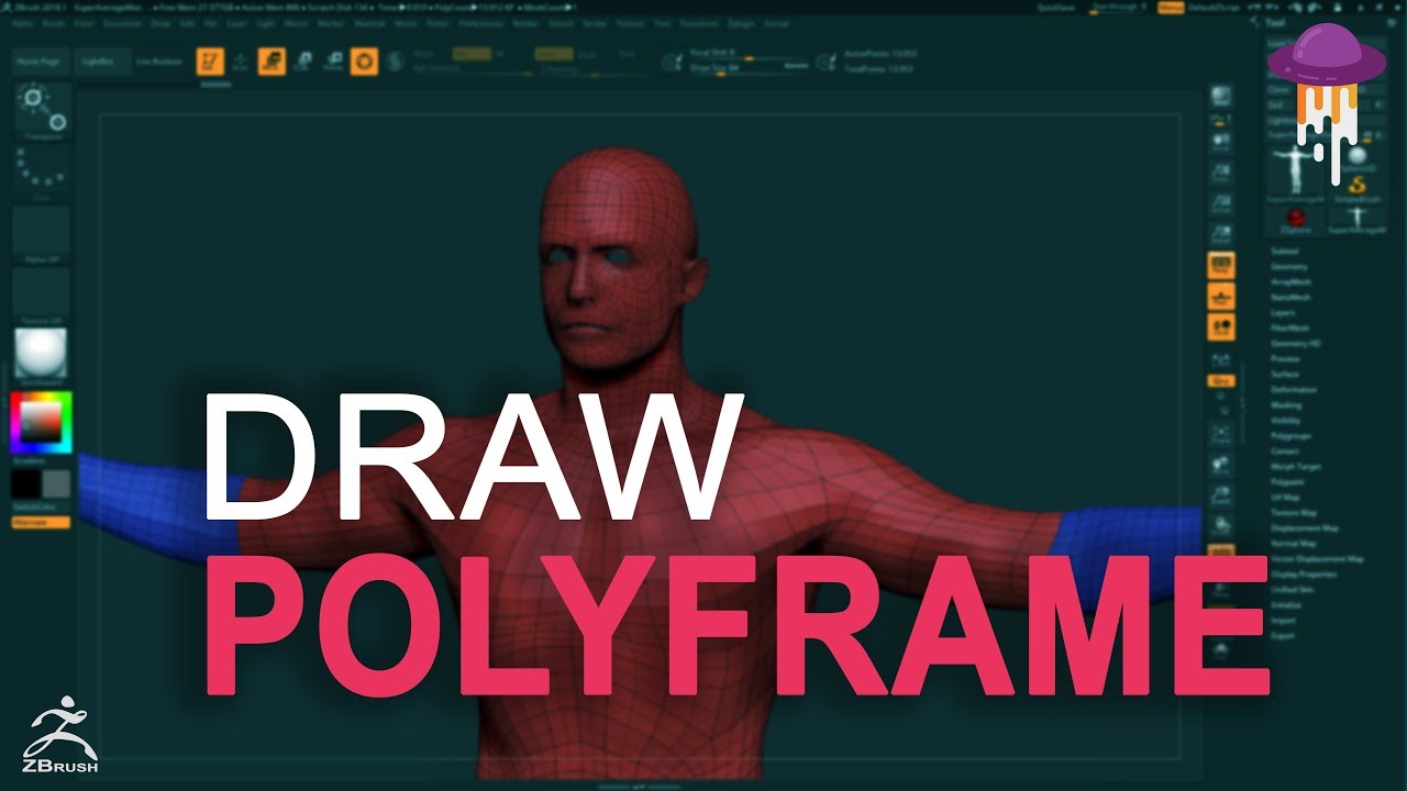 zbrush cant see polyframes