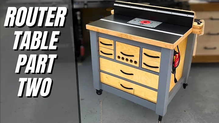 Router table build part 2. Mobile table with dust collection and storage to improve organization