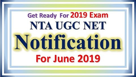 NTA UGC NET Notification for June 2019