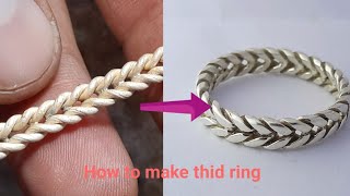 Silver twisted ring || how to make this ring || jewelery making   @arshadjewelleryworkshop4473