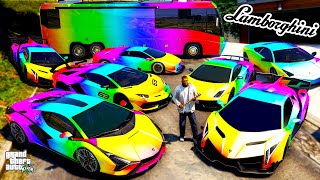 Stealing Rainbow Lamborghini in GTA 5