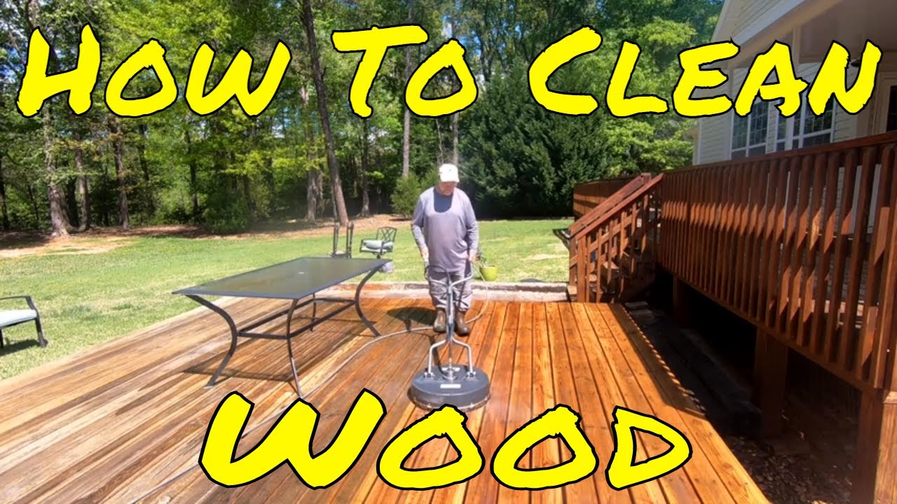 HOW TO CLEAN WOOD DECK AND FENCE Oddly Satisfying YouTube