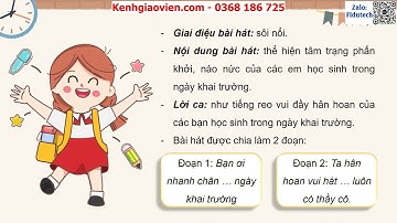 Giáo án powerpoint chủ đề 1 bài 1 tiết 1: Hát Chào năm học mới... | GA điện tử âm nhạc 8 KNTT