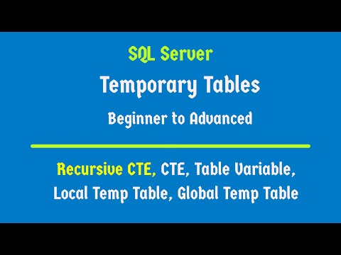 Video: Di mana tabel sementara global disimpan di SQL Server?