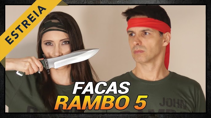 Faca Sobrevivência do Rambo 2 c/ Bainha - Febre do Aço