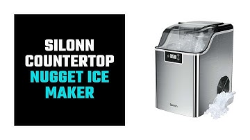 Silonn Countertop Nugget Ice Maker Self-Cleaning Pellet Ice Maker Makes up to 44 lbs. of Ice Per Day