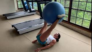 Stability Ball Reverse Crunch