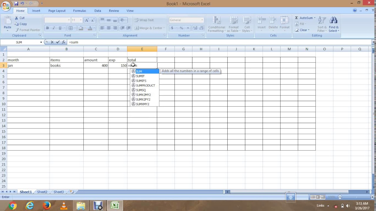 How To Calculate Expenditure In Microsoft Excel YouTube How To Calculate Expenditure In Microsoft Excel YouTube