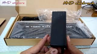 Unboxing‼️video wall controller 2x2 4ch 4K UHD|| spesifikasi lengkap bisa lihat di deskripsi