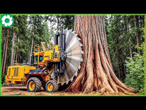 Most Big Chainsaw Cutting Tree Machines & Biggest Logging Truck | Heavy Machinery