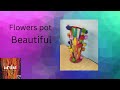 Flower pot making with ice cream stickarvind art n craft diy craft papercraft