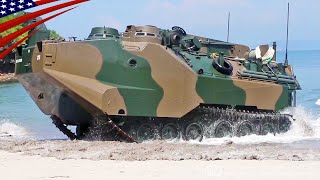 U.S., Philippine & Japanese AAVs Amphibious Landing