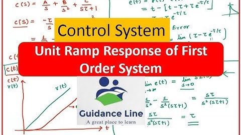 Unit Ramp Input Response of a First Order Control System