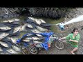 Full Video :Use Water Cannon Pump Sucks Water Out Of Wild Lake Catch Many Fish