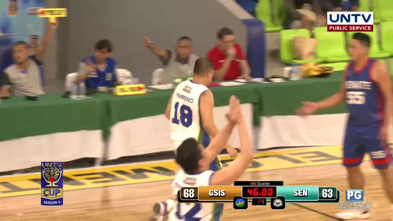 WHAT A SHOT! Parreño fires a 3-point shot to keep GSIS’ lead vs Senate