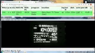 Fm Dx Baku - 251024 - 104.0 Space Radio Aze Bakuazeri Tv Tower Bak 2Kw 23Km