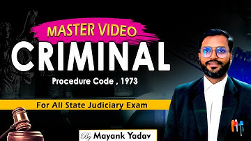 *MASTER VIDEO* CrPC - Criminal Procedure Code, 1973 || TOP 1000+ MCQ || UP APO ||All Judiciary Exams