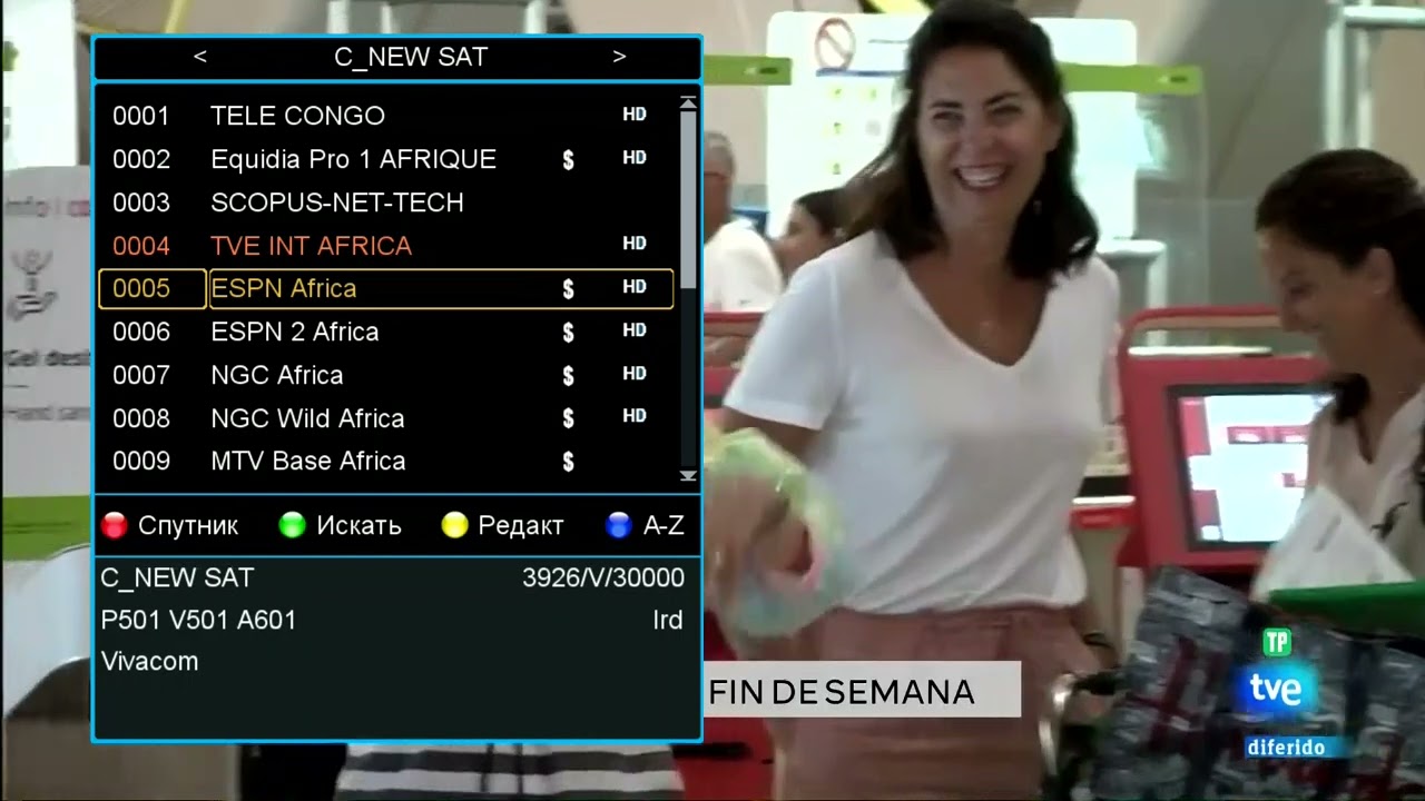 Приём каналов со спутника Eutelsat 8 West B @ 8° W в С диапазоне