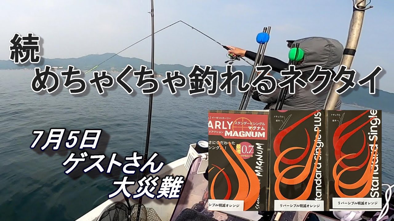 続　めちゃくちゃ釣れるネクタイ　7/5ゲストさん大災難