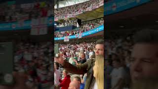 England fans singing Footballs Coming Home before Euro 2021 Final 11/07/21