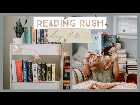 READING RUSH DAY 6 & 7 ✨ | self care & book cart organization!