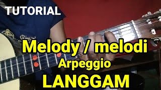 Tutorial Melody (melodi) Arpeggio Gitar Langgam Jawa dan main Bas.