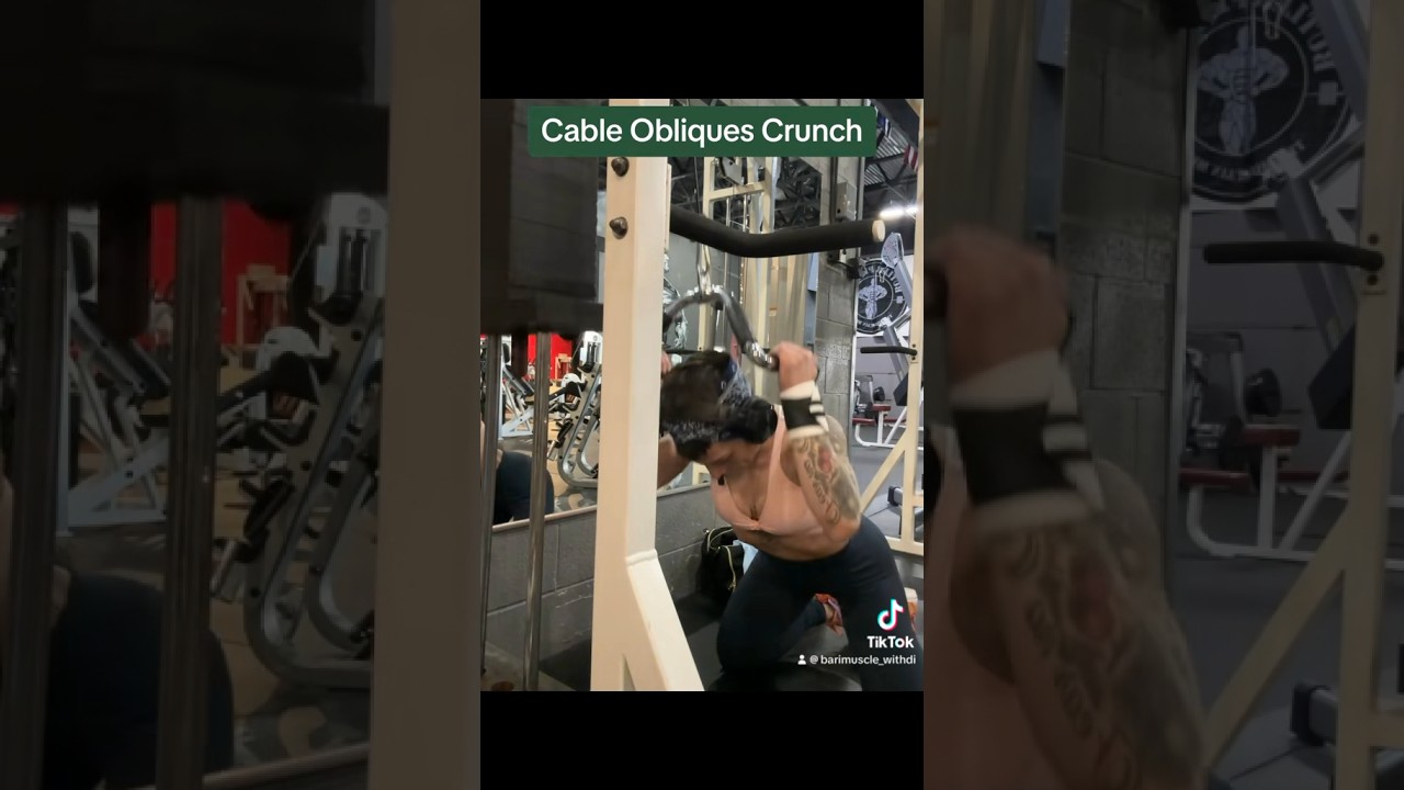 Cable Obliques Crunch #abs - YouTube