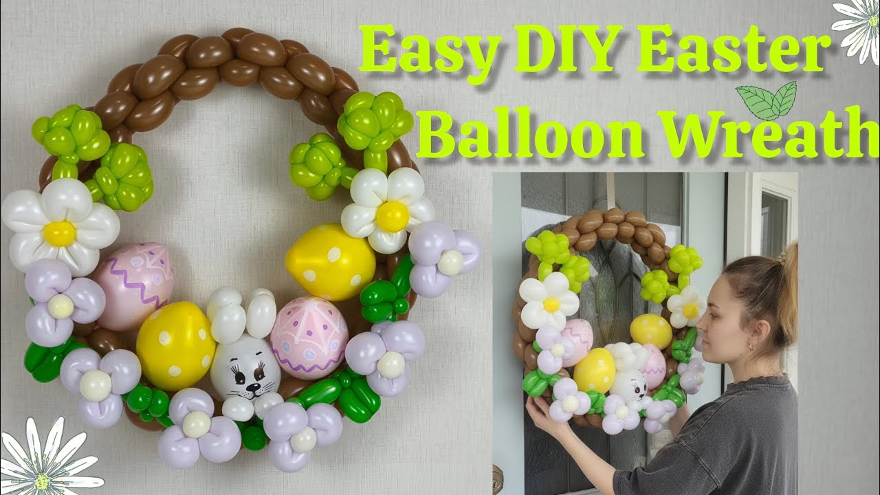 🐇🧺DIY Easter Balloon Wreath🐣