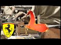 What an artist ! A Murano glass blower makes me the Ferrari logo