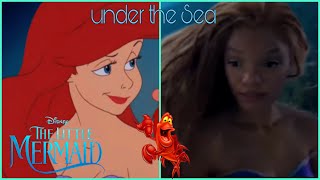 Video clip: the little mermaid (2023), under the Sea classic vs live action comparison.