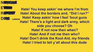 N.E.R.D. ft Rihanna - Lemon Lyrics