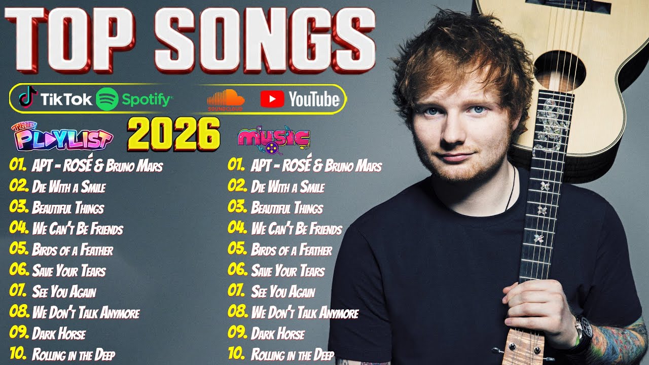 Bruno Mars, Adele, Ed Sheeran, Maroon 5, Rihanna,The Weeknd,Dua Lipa, Rihanna💎Top 100 This Week