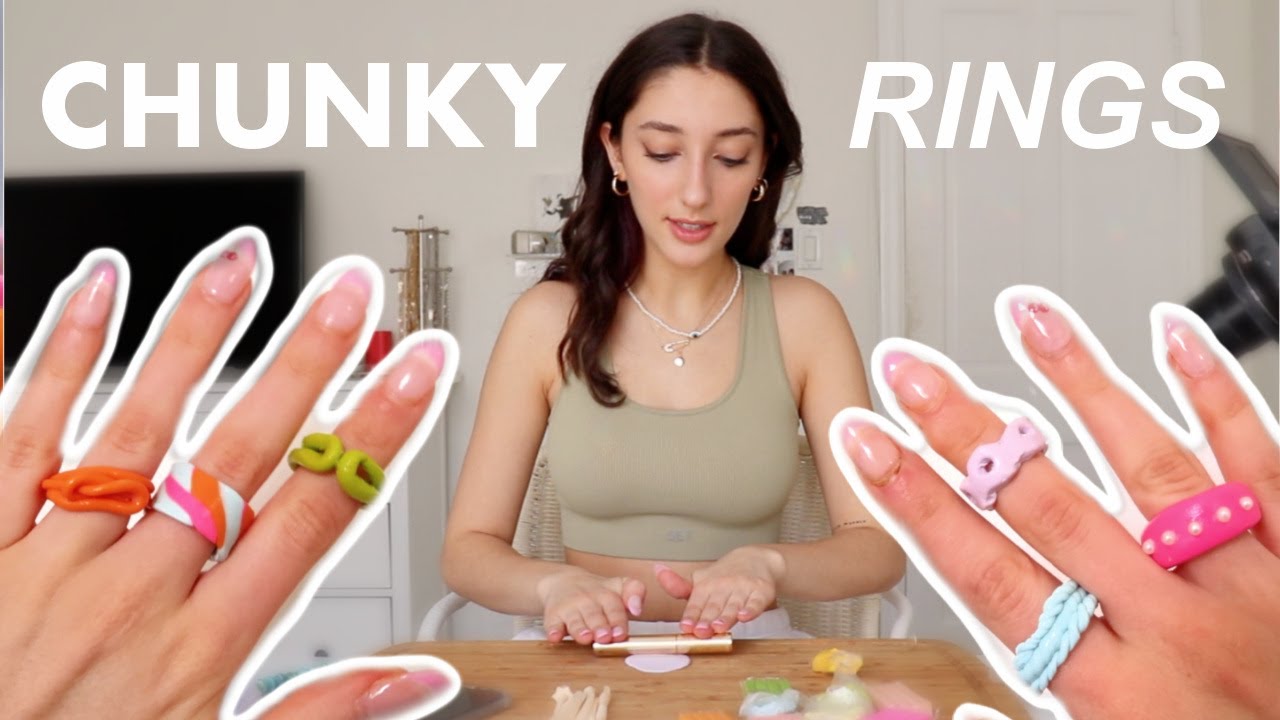 DIY Chunky Rings and Plastic Jewelry with Moldable Plastic - Party