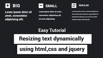 Resizing text dynamically using html,css and jquery