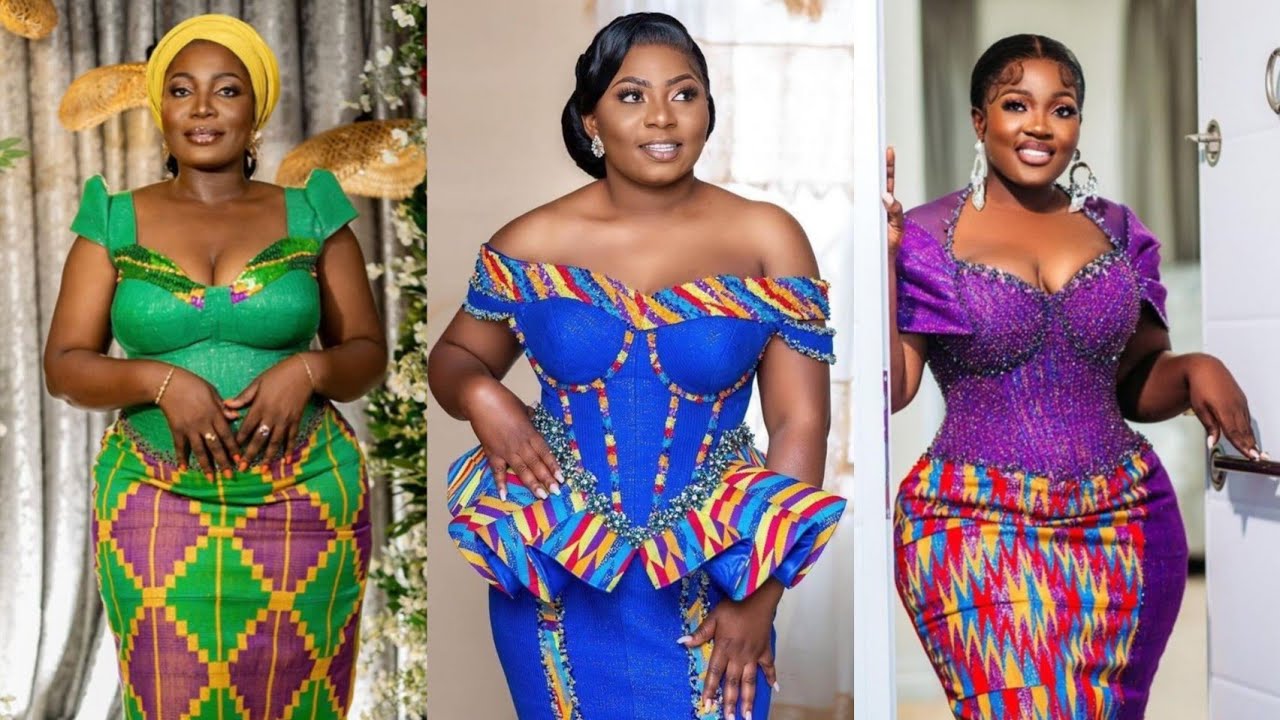 CLASSY GHANAIAN KENTE STYLES FOR STYLISH LADIES,KENTE FOR ENGAGEMENT,KENTE  FOR GRADUATION, #KENTE