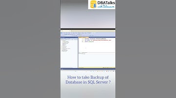 How to take Database Backup in SQL Server using T-SQL Command